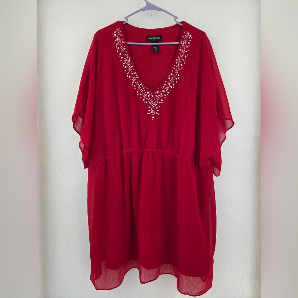 Lane Bryant Ruby Embellished V-Neck Top